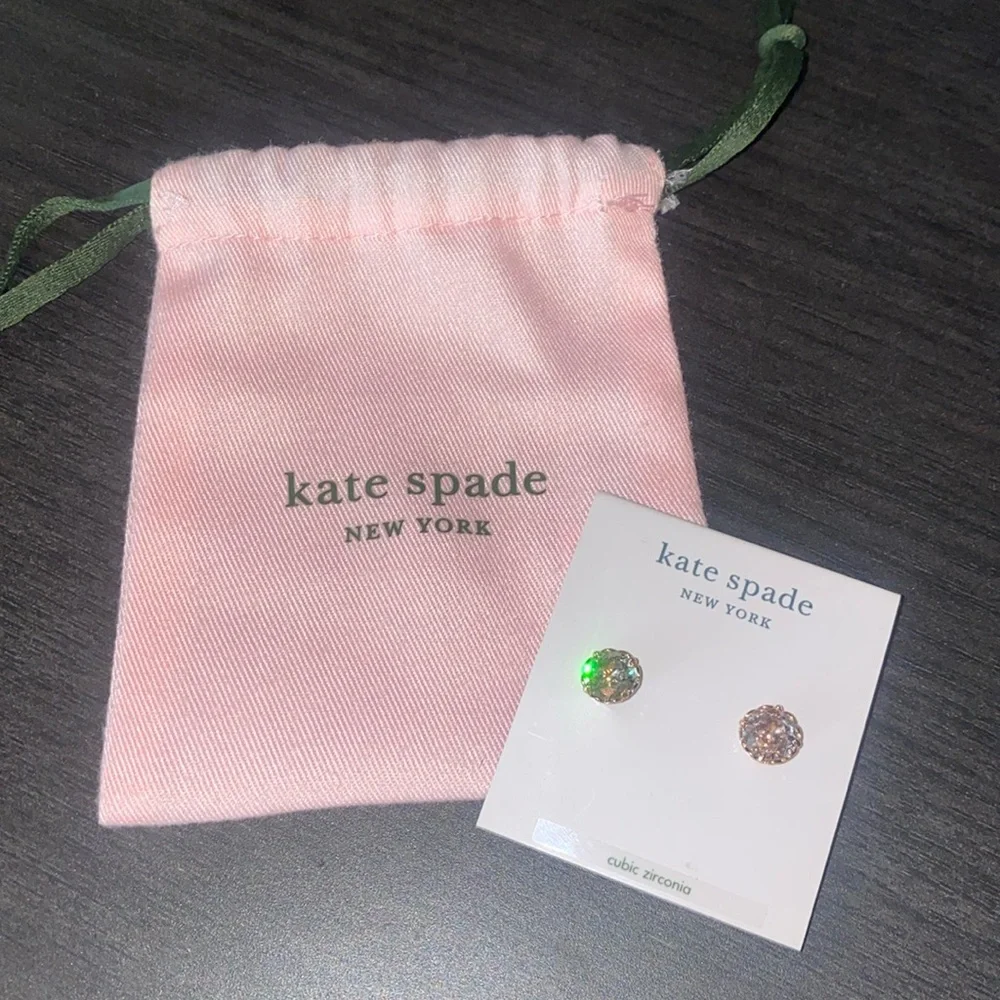 🛍️Brand new Kate Spade GOLD Cubic zirconia earrings! - Picture 1 of 5